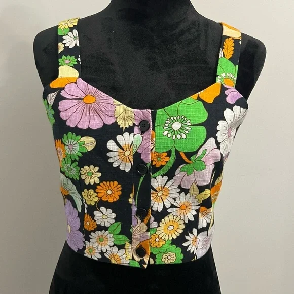 NWT Maje Floral Button-Up Top - M - Picture 5 of 13